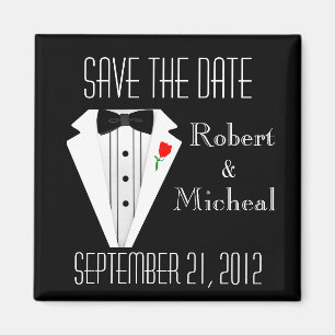 Gay Ceremony-Tuxedo-Black-Krawatte Hochzeit Magnet