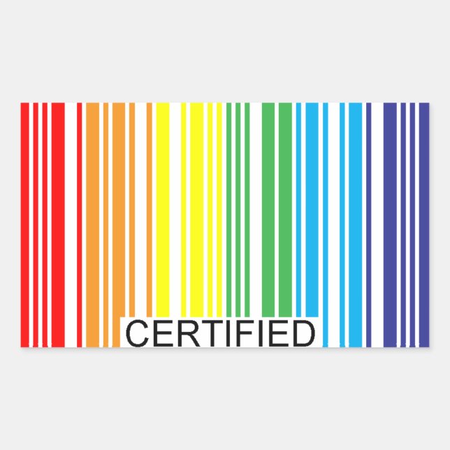Gay Certified Rechteckiger Aufkleber (Vorderseite)
