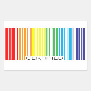 Gay Certified Rechteckiger Aufkleber