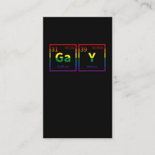 Gay Chemist LGBTQ Chemie Rainbow Colors Visitenkarte