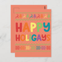 Gay Christmas Funny LGBT Happy Holigays Rainbow