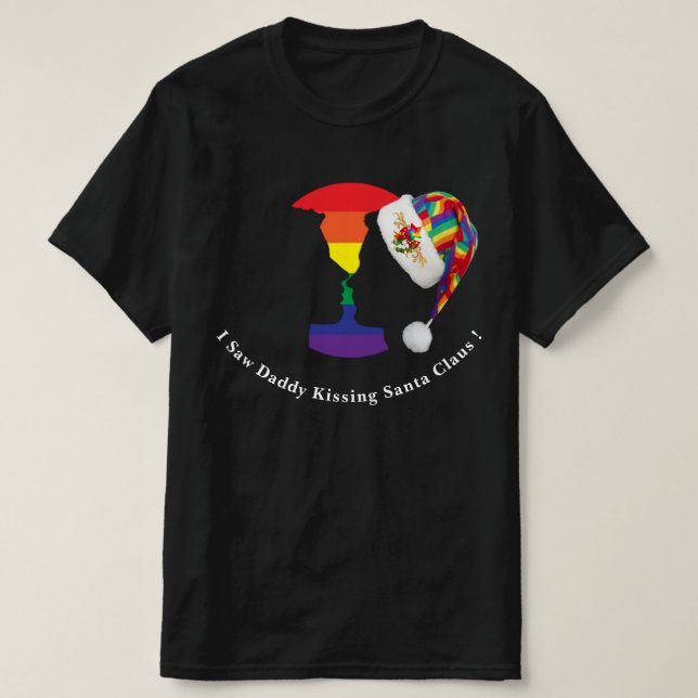 Gay Christmas Kiss T - Shirt (Design vorne)