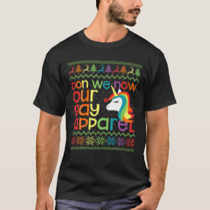 Gay Christmas Rainbow Einhorn Don We Now Our Gay A T-Shirt