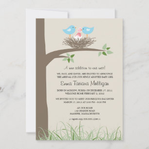 Gay Couple Adoption Ankündigung Baby Bird's Nest