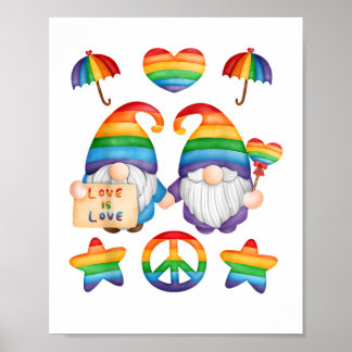 Gay Couple Gnomes Pride, Mr. & Mr. Gay Wedding, Se Poster