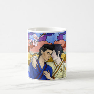 Gay Couple im Stil der japanischen Kunst Ukiyo-e Kaffeetasse