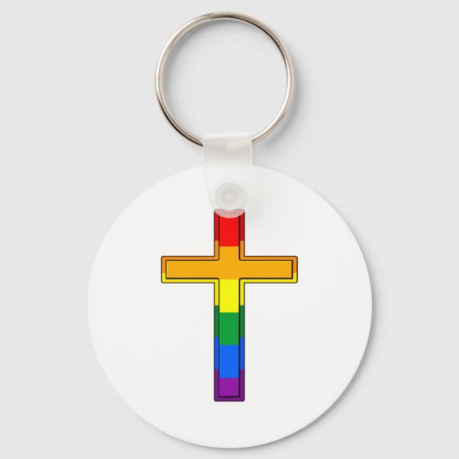 Gay Cross Schlüsselanhänger (Vorderseite)
