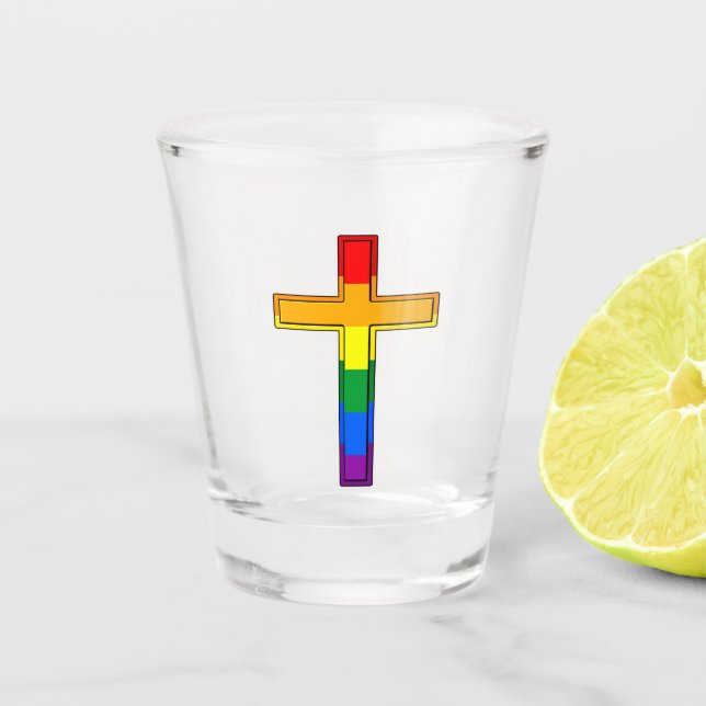 Gay Cross Schnapsglas (Vorderseite)