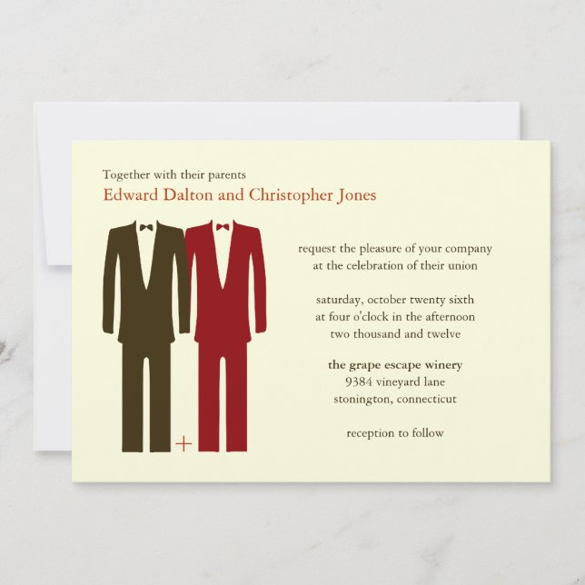 Gay Do the Math Light Herbst Einladungen (Vorderseite)