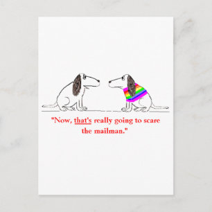 Gay Dog Cartoon #5 Postkarte