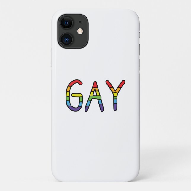 Gay Doodle Design Case-Mate iPhone Hülle (Rückseite)
