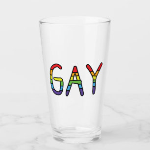 Gay Doodle Design Glas