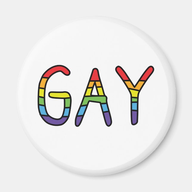 Gay Doodle Design Magnet (Vorne)