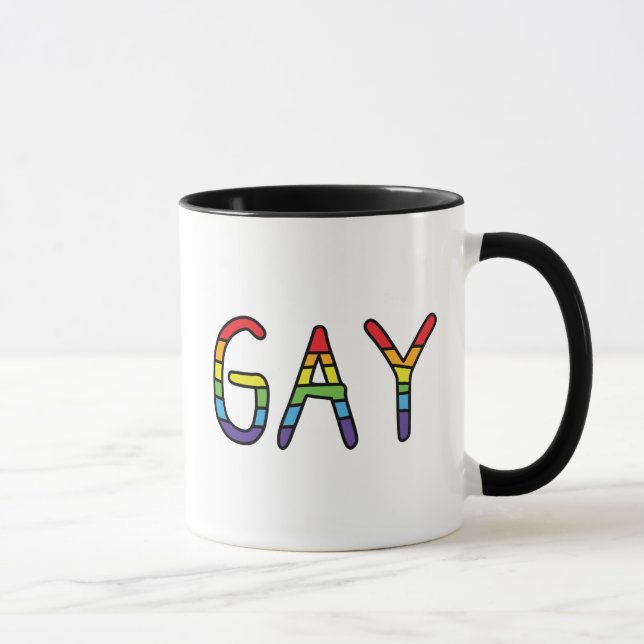 Gay Doodle Design Tasse (Rechts)