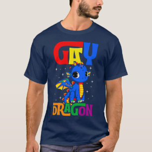 Gay Dragon Niedlich Trendy Majestic LGBTQ Gay Prid T-Shirt