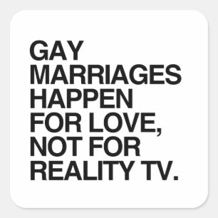 GAY EHREN PASSIEREN FÜR DIE LIEBE QUADRATISCHER AUFKLEBER