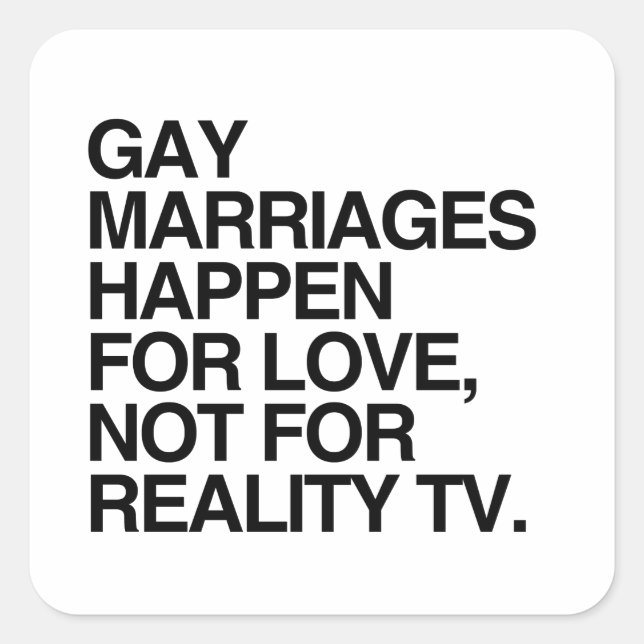 GAY EHREN PASSIEREN FÜR DIE LIEBE QUADRATISCHER AUFKLEBER (Vorderseite)