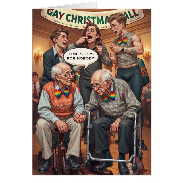 Gay Elder Missuse: LGBTQIA+ Weihnachtskarte (Vorne)