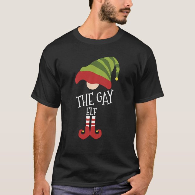 Gay Elf Weihnachtsabend T-Shirt (Vorderseite)