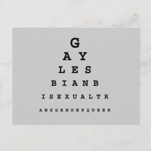 Gay Eye Chart Postkarte