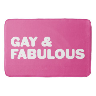 Gay & Fabulous Big Letters anpassbare Farbe Badematte