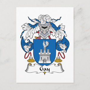 Gay Familienwappen Postkarte