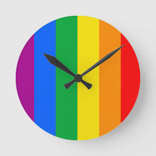 GAY FLAG ORIGINAL -.pnng Runde Wanduhr