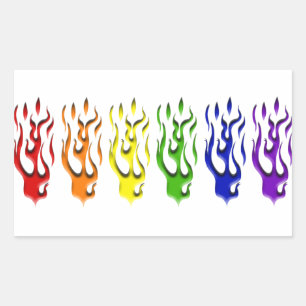 Gay Flames Stickers