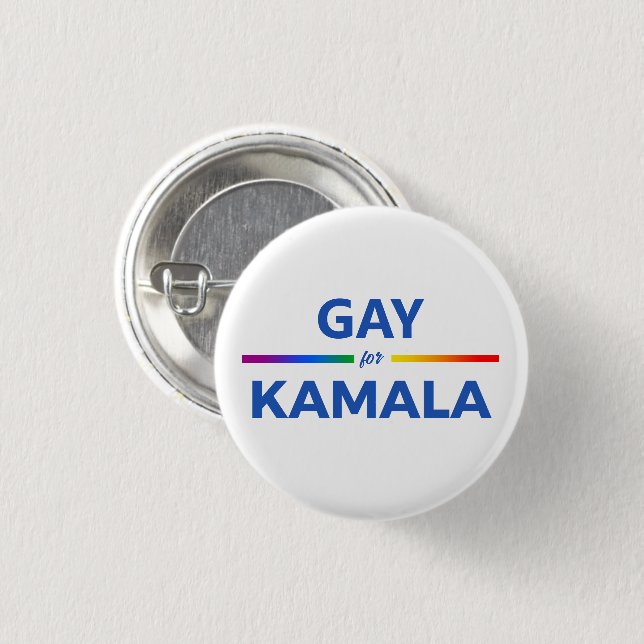 Gay for Kamala Harris Button (Vorne & Hinten)