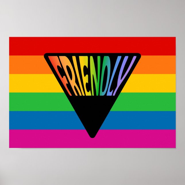 Gay Friendly Triangle Poster (Vorne)