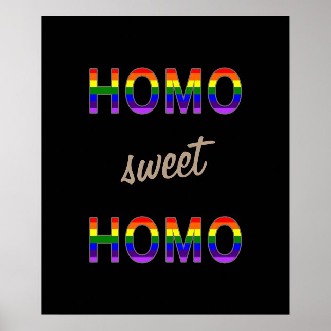 Gay Funny Homo Sweet Homo Poster (Vorne)