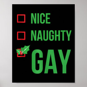Gay Funny Pajama Weihnachtsgeschenk Poster