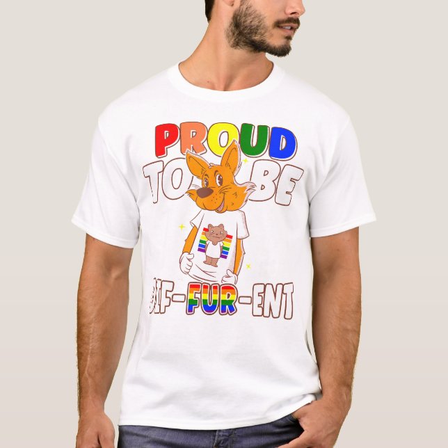 Gay Furries sind stolz darauf, andere Fursuit Happ T-Shirt (Vorderseite)