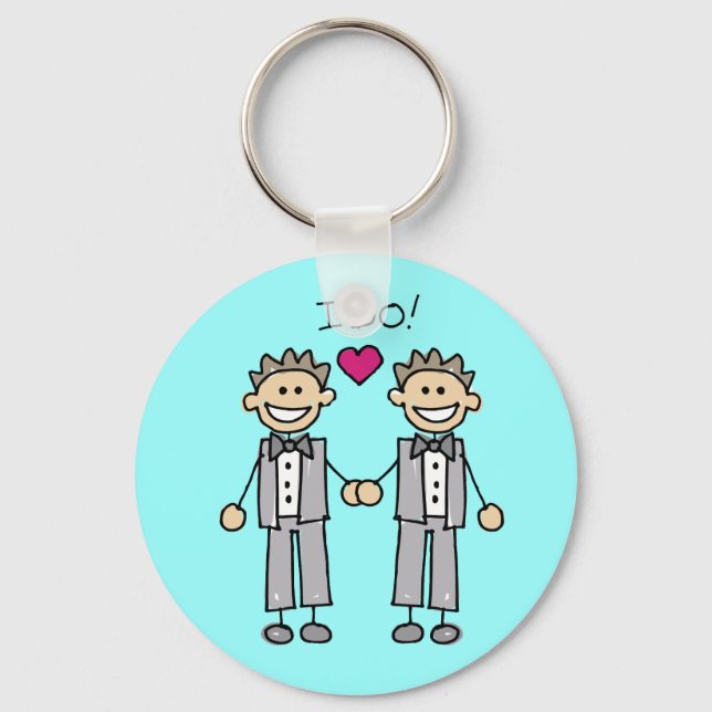 Gay-Gastgeschenke Hochzeiten Schlüsselanhänger (Vorderseite)