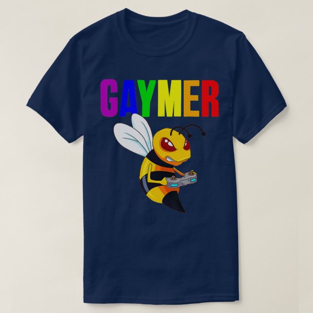 Gay Gaymer Geek Pride LGBT Video Game Lover Gesche T-Shirt (Design vorne)