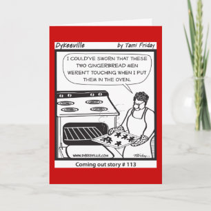 Gay Gingerbrot Men Feiertagskarte