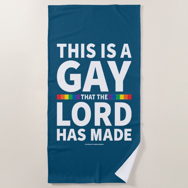 Gay God Made Strandtuch (Vorderseite)