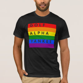 GAY Golf Alpha Yankee Phonetic Alphabet T-Shirt
