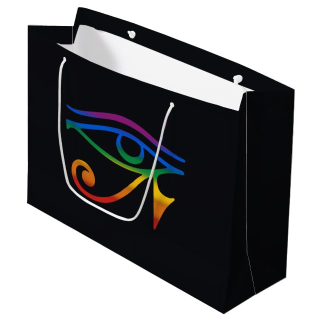 Gay Goth Pride Flag Große Geschenktüte (Vorderseite Schrägansicht)