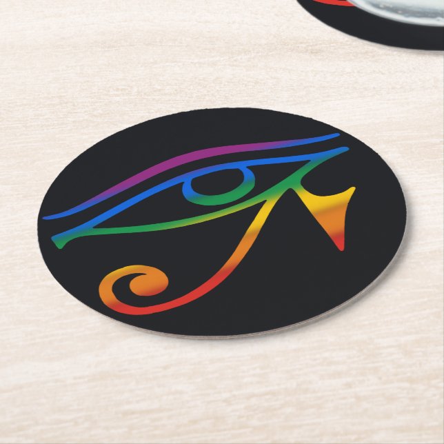 Gay Goth Pride Flag Runder Pappuntersetzer (Angewinkelt)