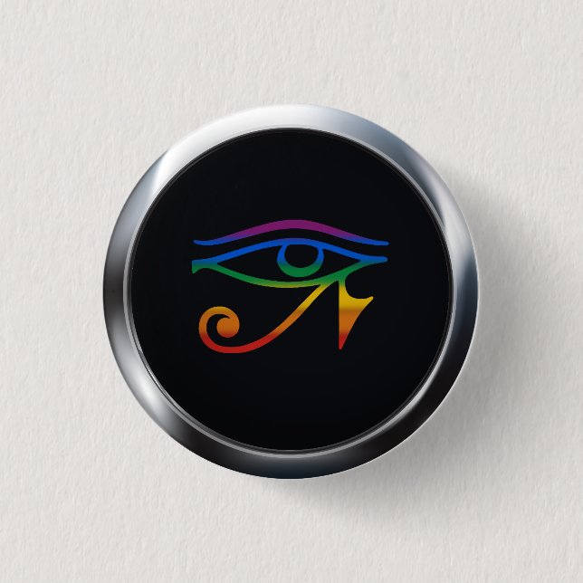 GAY GOTH PRIDE MEDALLION BUTTON (Vorderseite)