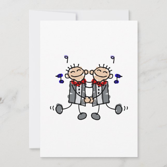 Gay Grooms erster Tanz Einladung (Vorderseite)