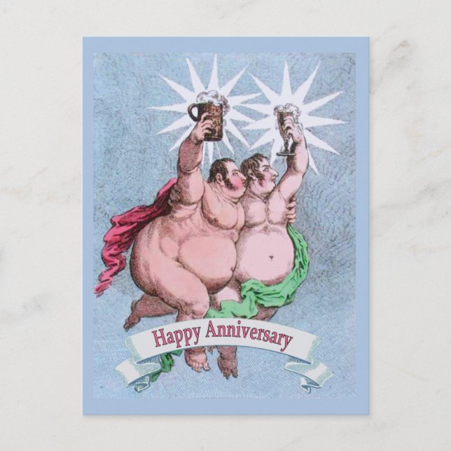 Gay Happy Anniversary Postkarte (Vorderseite)