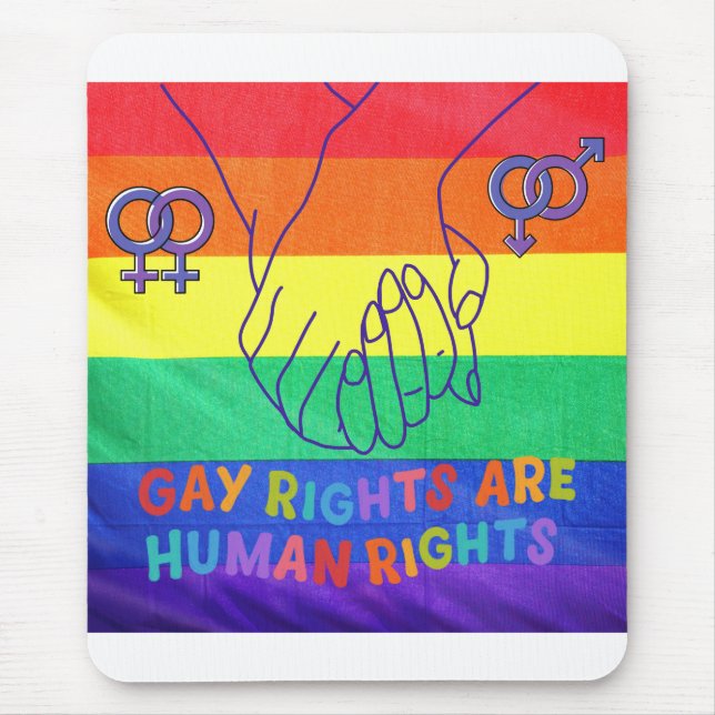 Gay hat Rechte Mousepad (Vorne)