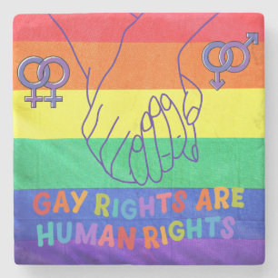 Gay hat Rechte Steinuntersetzer