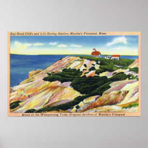 Gay Head Cliffs und Life Rett Station View Poster