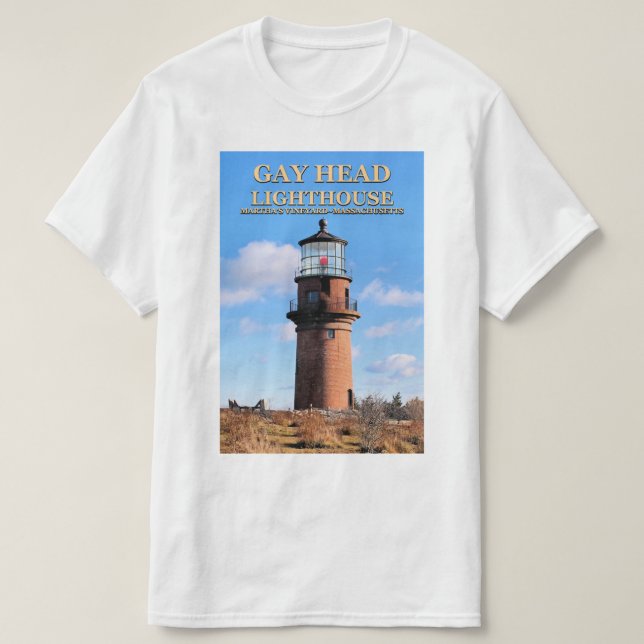 Gay Head Lighthouse, Martha's Vineyard MA T-Shirt (Design vorne)