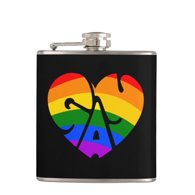 Gay Heart Flachmann (Vorderseite)