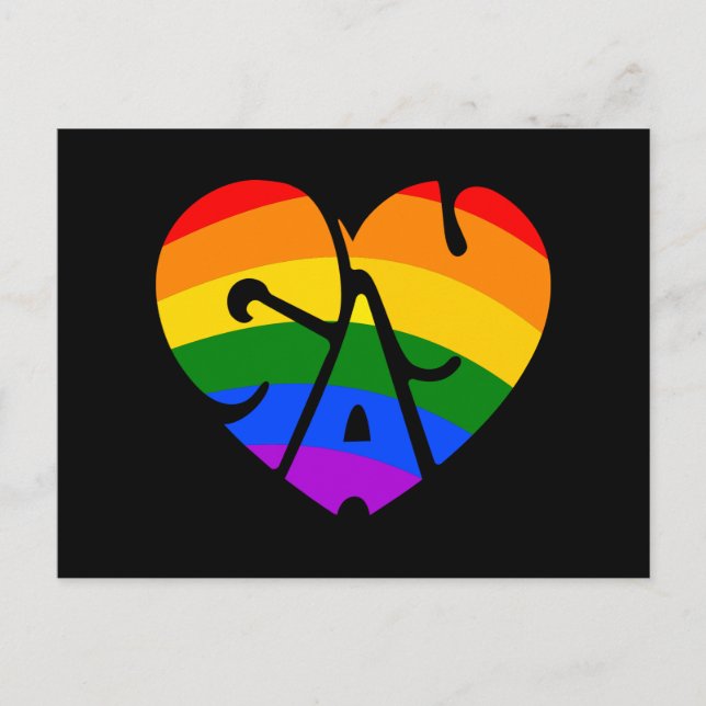 Gay Heart Postkarte (Vorderseite)