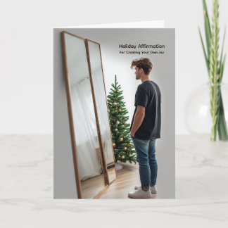 Gay Holiday Affirmation - LGBTQIA+ Weihnachtskarte Karte